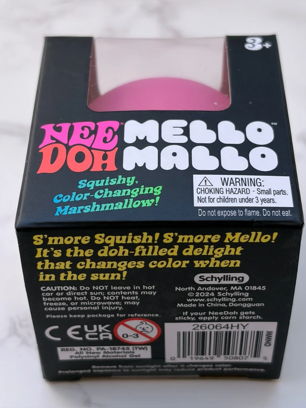 Schylling NeeDoh Mello Mallo Color Change Squishy Squeeze Viral Toy Nee Doh Pink